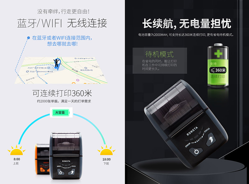 容大科技便攜打印機RPP200，外出打印好幫手